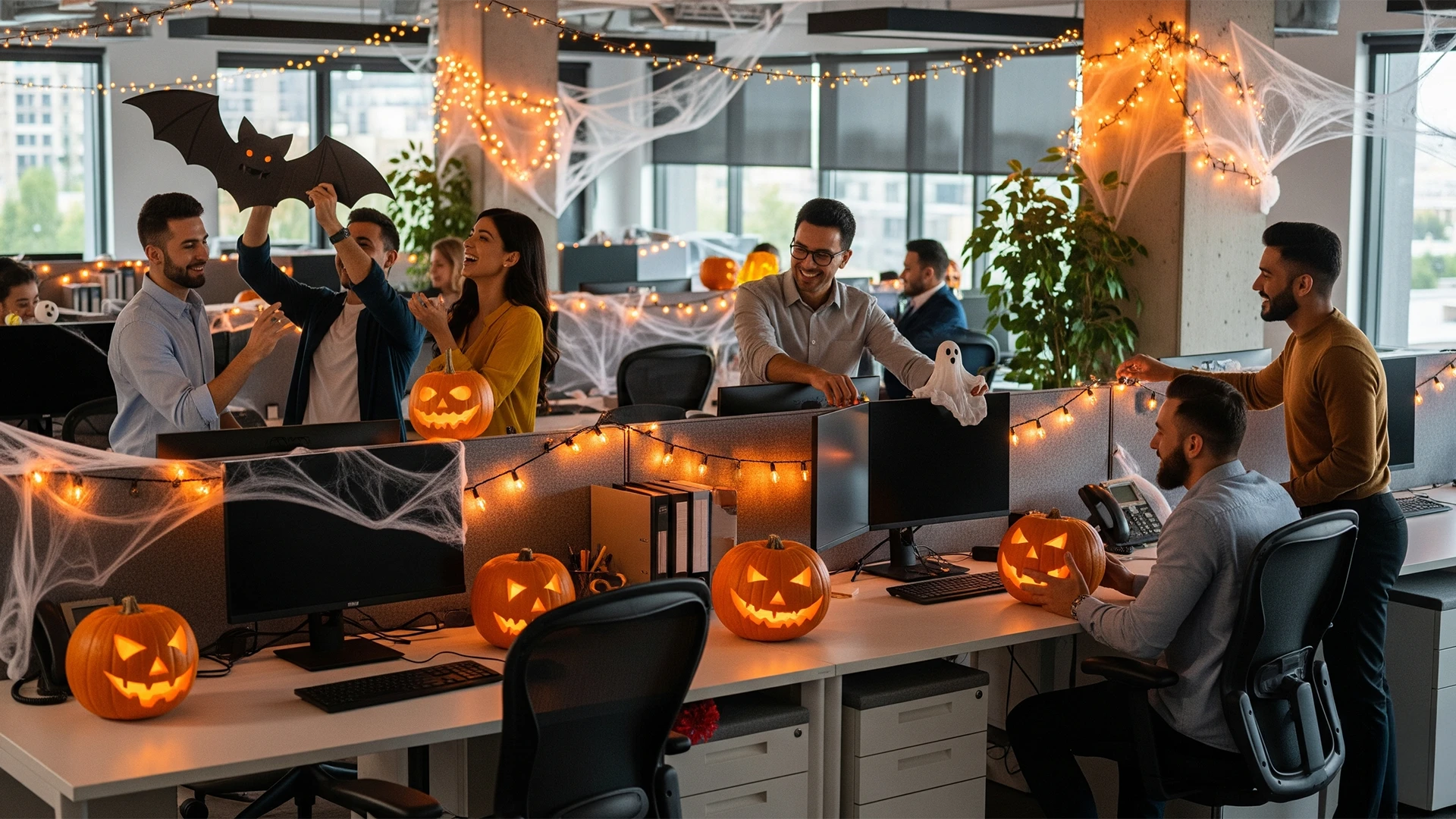 halloween irodai dekoráció